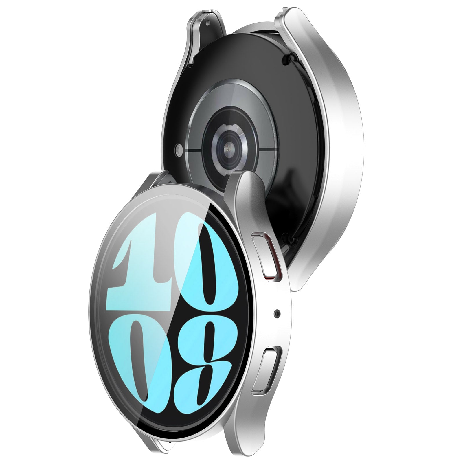 For Samsung Galaxy Watch6 44mm PC Watch Case Protective Frame with Built-in Tempered Glass Film For Samsung Galaxy Watch6 44mm PC Watch Case Protective Frame with Built-in Tempered Glass Film